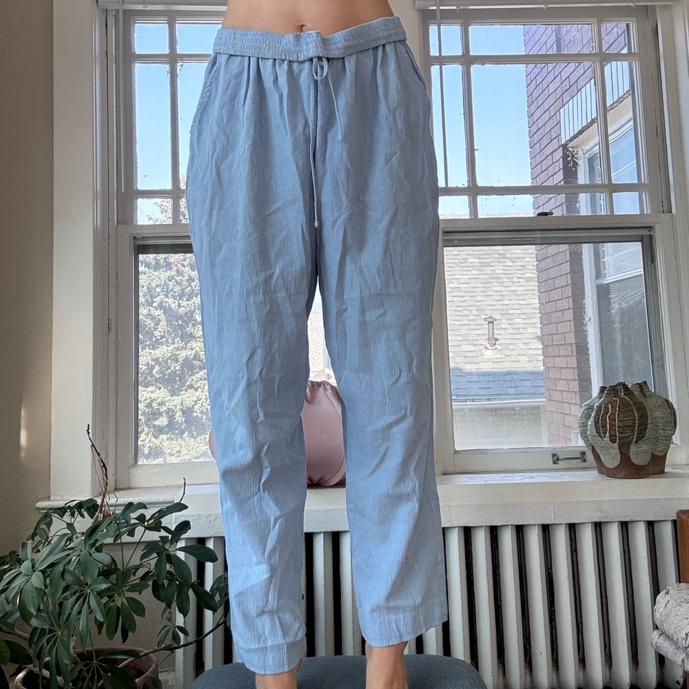 Sky blue linen like pants